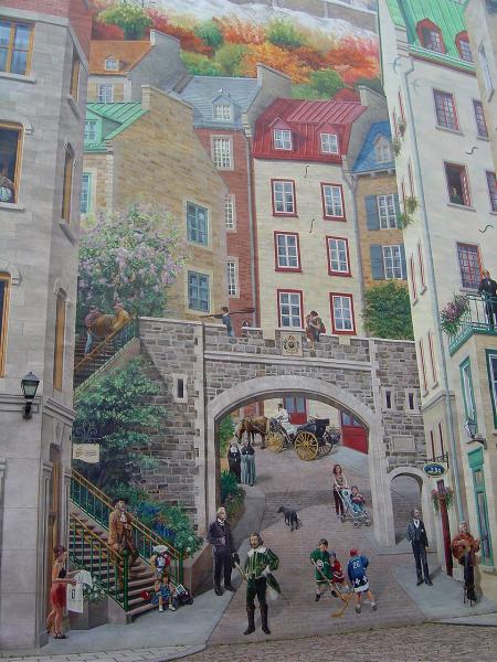 Fresque, place royale, Qu�bec